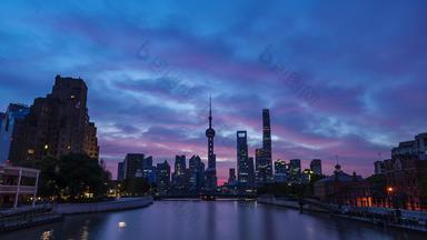 上海城市日转夜